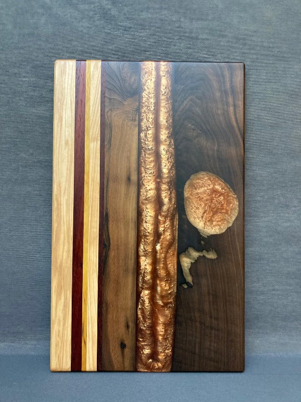 Walnut good and Resin Charcuterie Board-Gold