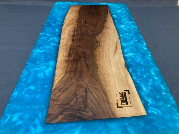 Large Black Walnut Blue Ocean Dream River Board