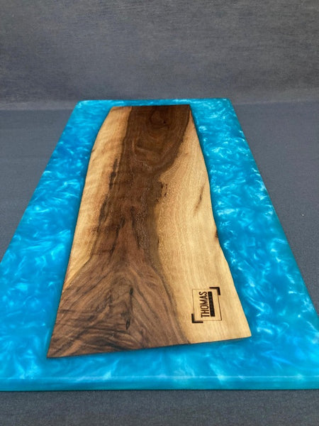 Large Black Walnut Blue Ocean Dream River Board