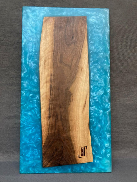 Large Black Walnut Blue Ocean Dream River Board